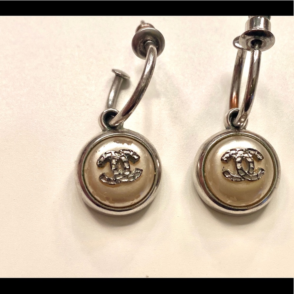 Chanel Pearl & Rhinestone Vintage Earrings